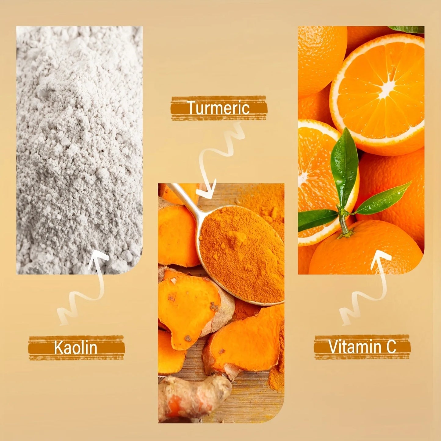 Vitamin C Exfoliating facial mask Turmeric Exfoliating facial mask Improve Pore Deep Cleaning facial mask Apply facial mask