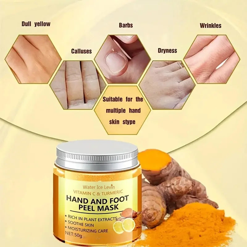 Masque Exfoliant Mains & Pieds – Vitamine C & Curcuma