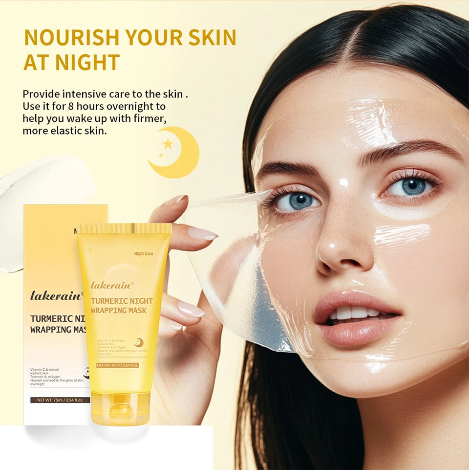 Coffret Collagen – Masque Nuit & Crème JellyOvernight Facial Mask Wrapping Peel-Off Mask Hydrating Firming Moisturizing SkinCare