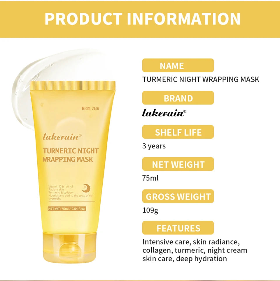 Coffret Collagen – Masque Nuit & Crème JellyOvernight Facial Mask Wrapping Peel-Off Mask Hydrating Firming Moisturizing SkinCare