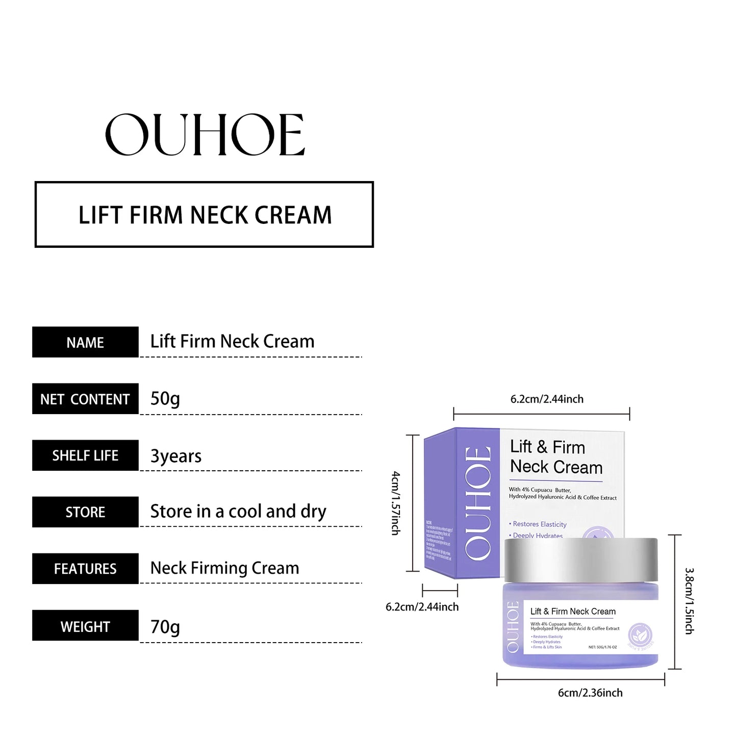 Tighten Lift Neck Cream Firming Reduce Fine Lines Brightening Nourish Smoothing Lasting Moisturize Neck Rejuvenation Care Lotion
