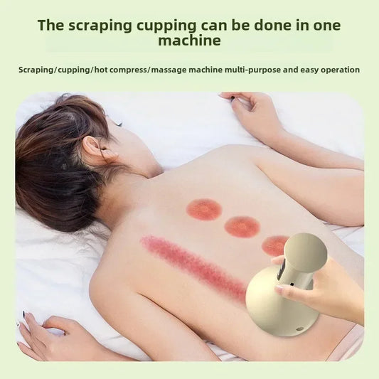 Intelligent Heating Scraping Instrument Electric Cupping Device Negative Pressure Vacuum Suction Beauty Healthy Body Massage
