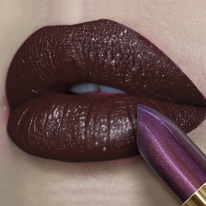 1pc Sexy Glitter Shiny Red Lipstick Pearlescent Lip Tint, Long Lasting Lip Senior Matte Lip Makeup Gifts for Women Metallic  lip