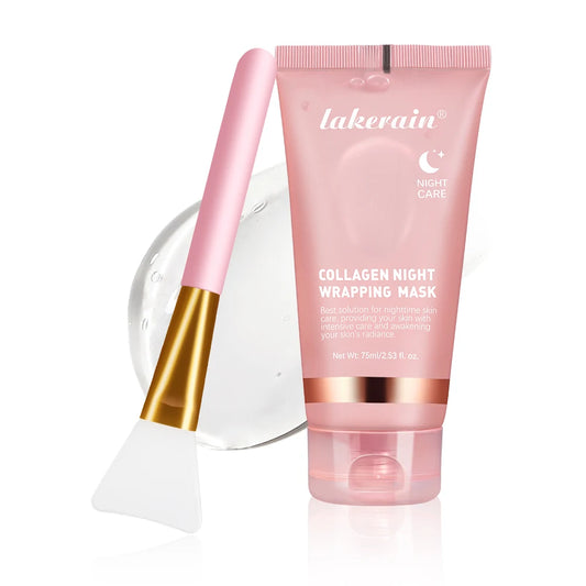 Coffret Collagen – Masque Nuit & Crème JellyOvernight Facial Mask Wrapping Peel-Off Mask Hydrating Firming Moisturizing SkinCare